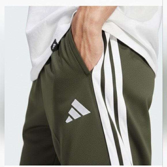 adidas Other - Adidas Sportswear 3-Stripe Fleece Joggers Green White Logo NWT